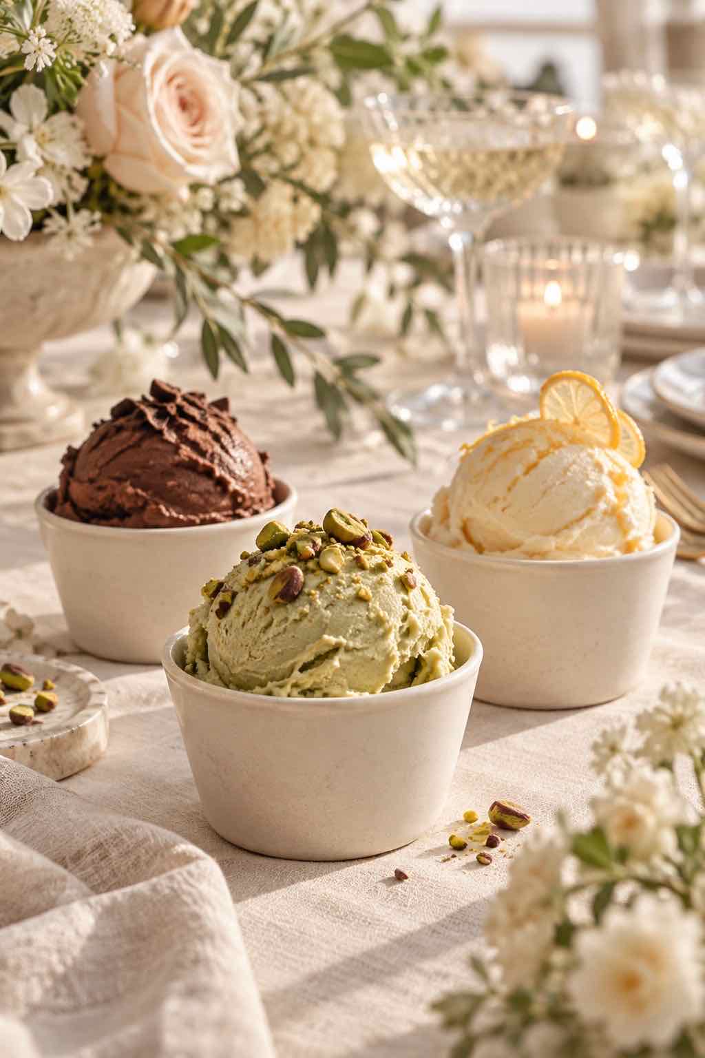 Concept image of gelato served at an event